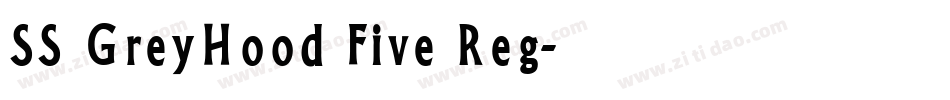 SS GreyHood Five Reg字体转换